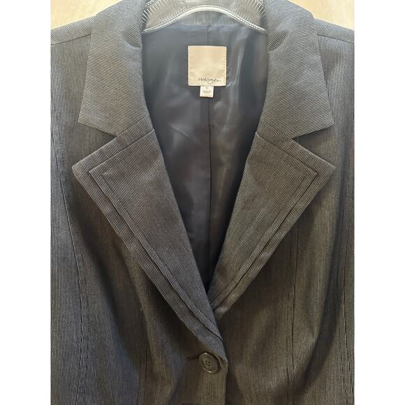 Halogen Women’s Pinstripe Blazer Jacket – Size 12 – Gray Tailored Street-Style - Picture 6 of 9